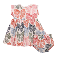 Baby Girls Adaline Dress Set - Multi Striped Bows