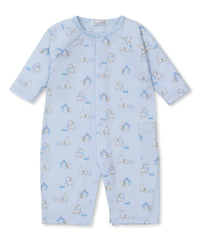 Pups in Action Blue Playsuit