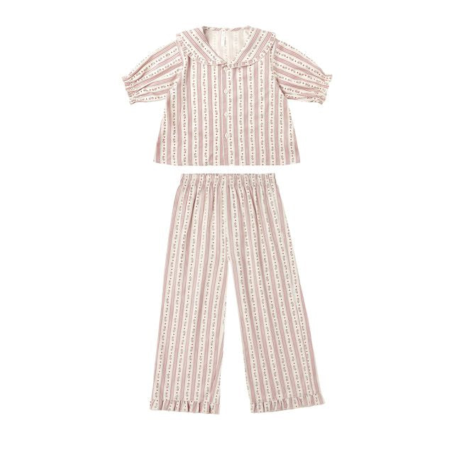 Ruffle Pajamas - Candy Cane Stripe