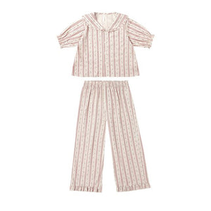 Ruffle Pajamas - Candy Cane Stripe