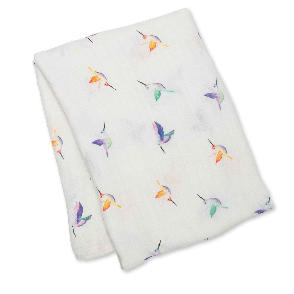 Cotton Muslin Blanket - Hummingbirds