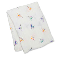 Cotton Muslin Blanket - Hummingbirds