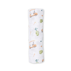 Lulujo Cotton Swaddle – Golf – 47×47″