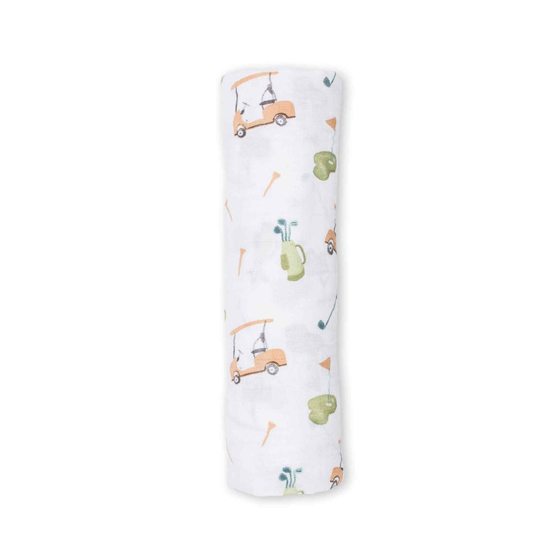 Lulujo Cotton Swaddle – Golf – 47×47″