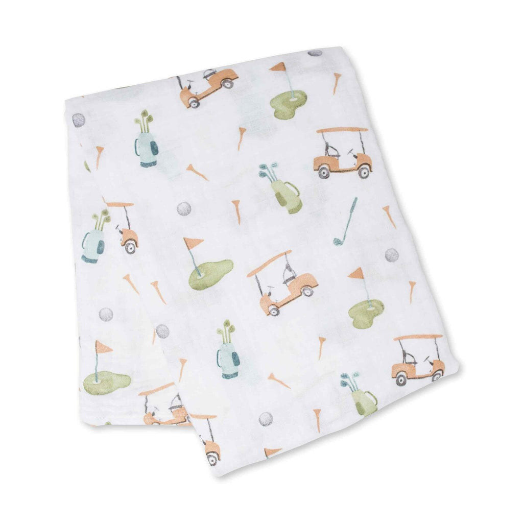 Lulujo Cotton Swaddle – Golf – 47×47″