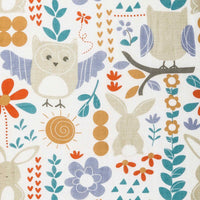 Lulujo x Leika Cotton Swaddle – Owl & Bunny – 47×47″