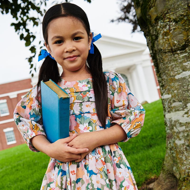 Girls Evelyn Dress - Watercolor Floral