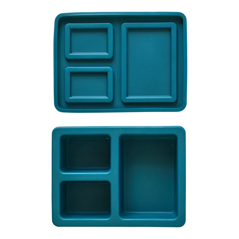 Mini Silicone Bento Box || Space Galaxy Blue