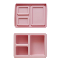 Mini Silicone Bento Box - Unicorn Bubblegum Pink