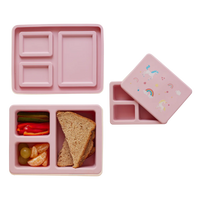 Mini Silicone Bento Box - Unicorn Bubblegum Pink