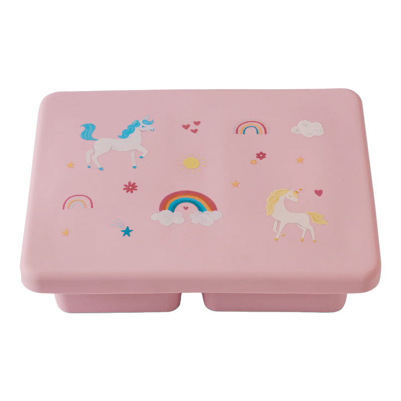 Mini Silicone Bento Box || Unicorn Bubblegum Pink