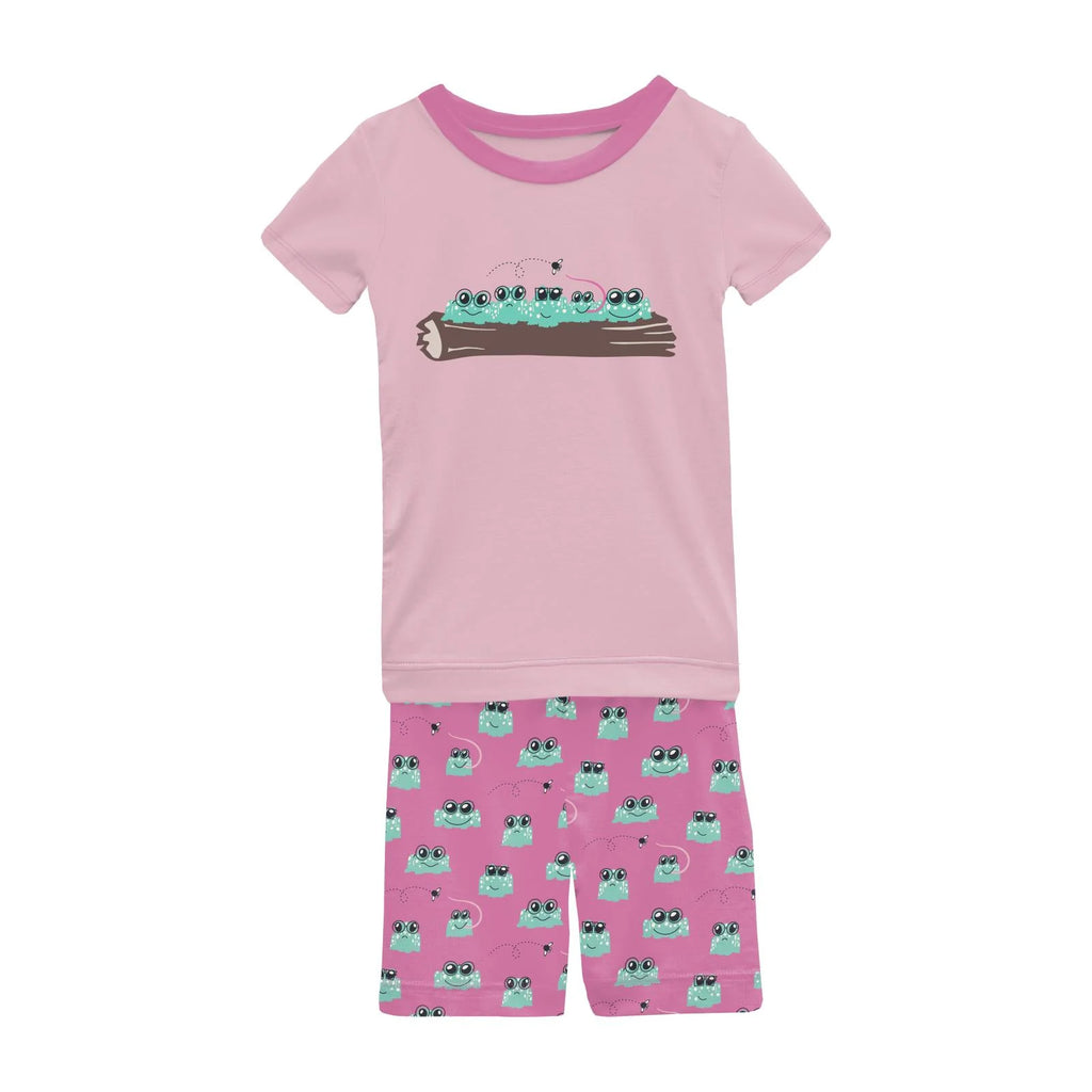 Tulip Bespeckled Frogs - SS Graphic Tee & Shorts PJ Set