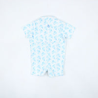 Guayabera Romper - Bass Blue