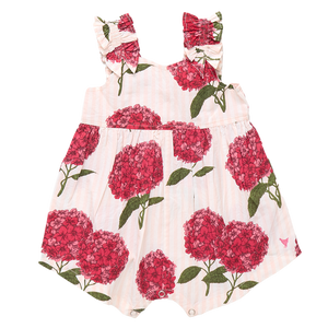 Baby Girls Via Jumper - Pink Stripe Hydrangeas