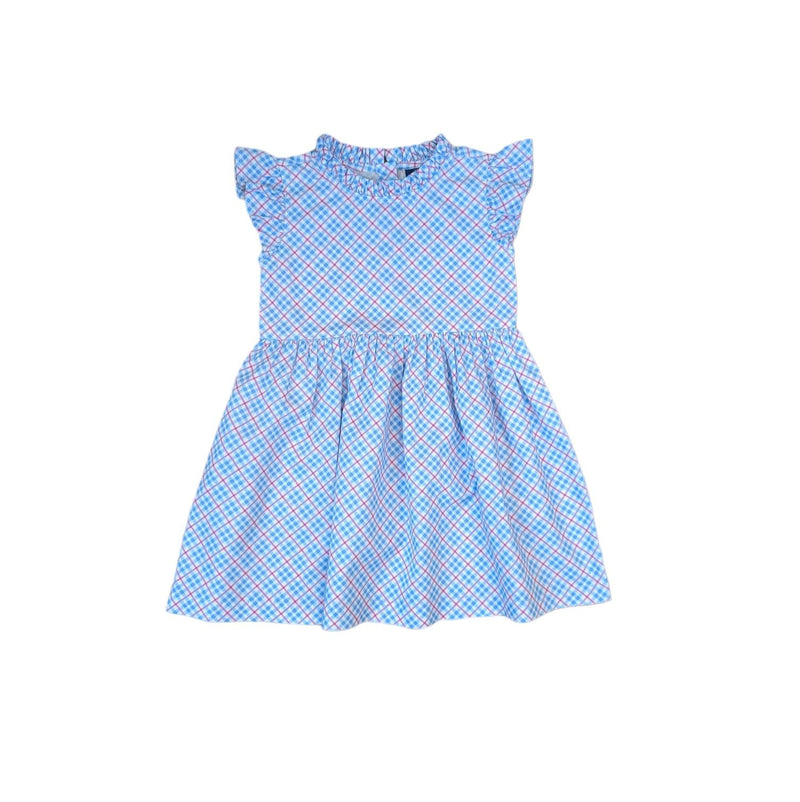 Pastel Plaid Ruffle Dress