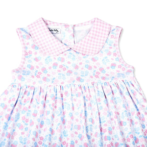 Sweet Strawberries Pink Collared S/L Dress