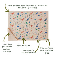 Silicone Placemat - Dinosaur Warm Cream