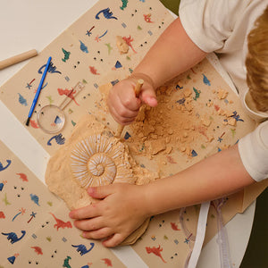 Silicone Placemat - Dinosaur Warm Cream