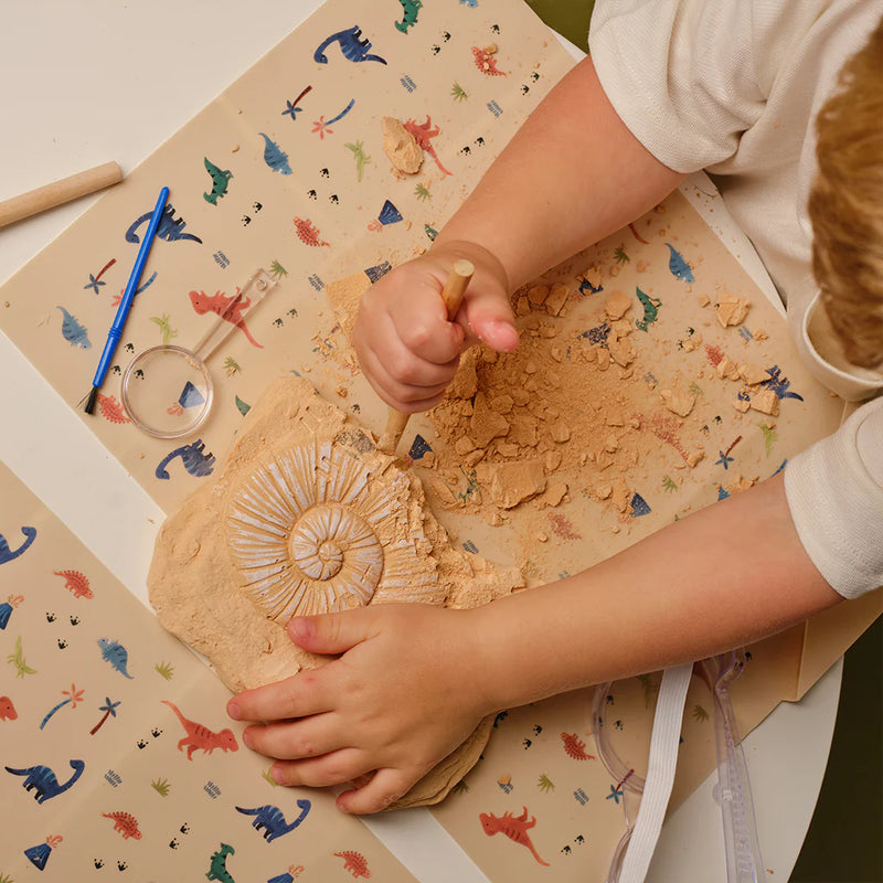 Silicone Placemat - Dinosaur Warm Cream