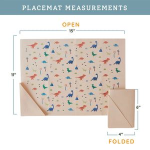 Silicone Placemat - Dinosaur Warm Cream