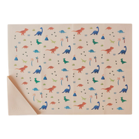 Silicone Placemat - Dinosaur Warm Cream