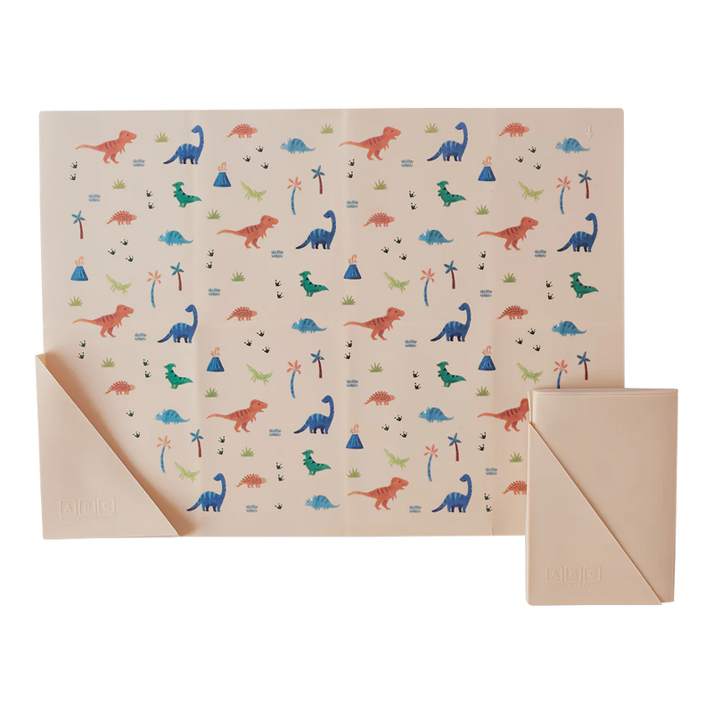 Silicone Placemat - Dinosaur Warm Cream