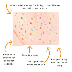 Silicone Placemat - Wildflower Ripe Peach