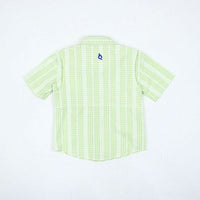 Guayabera - Green Plaid Linen