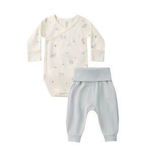 Side Snap Bodysuit + Pant Set - Polar Bears