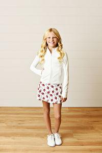 White Football Tennis Skort