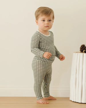 Bamboo Pajama Set - Forest Check