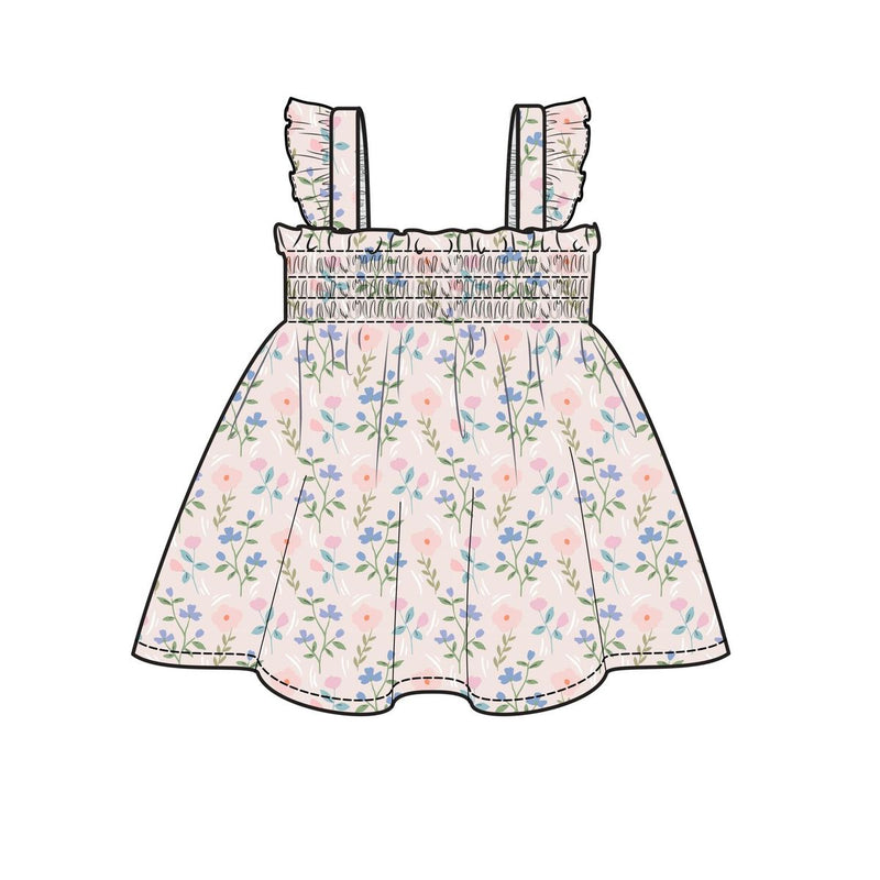 Simple Pretty Floral Top & Bloomer Set