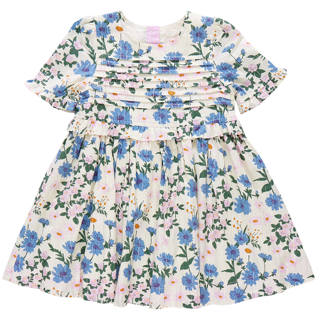 Girls Raquel Dress - Melon Daisy Floral