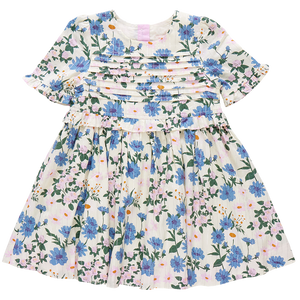 Girls Raquel Dress - Melon Daisy Floral