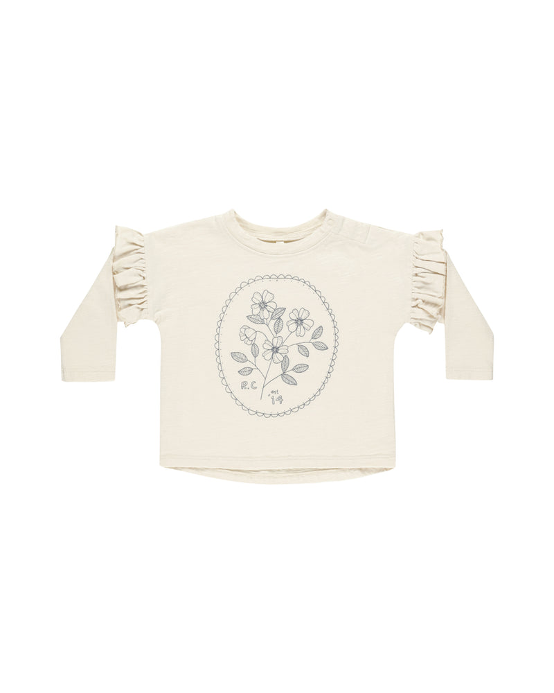 Ruffle Long Sleeve Tee - Wildflower