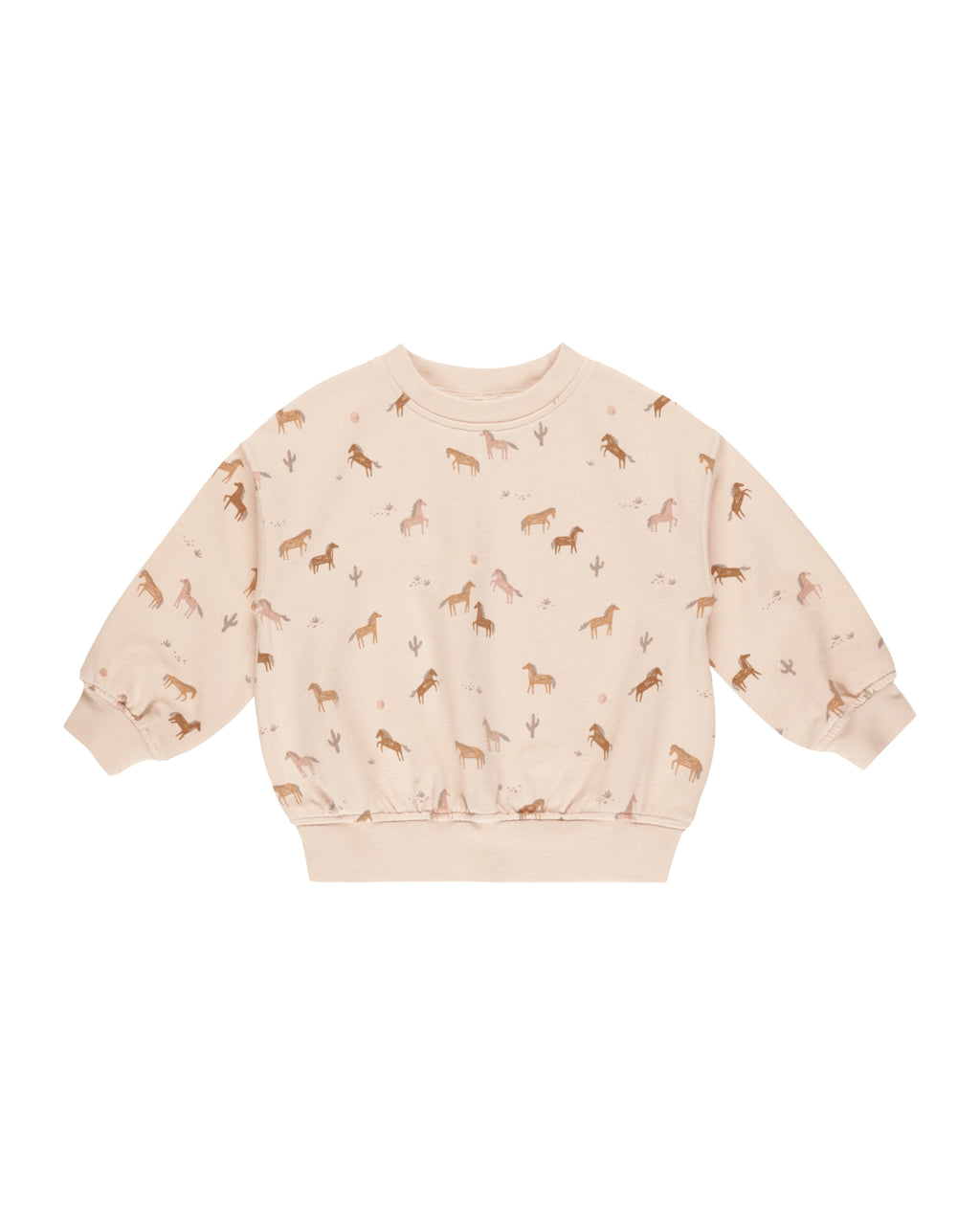 Relaxed Sweatshirt - Pink Horses