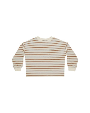 Relaxed Long Sleeve Tee - Saddle Stripe