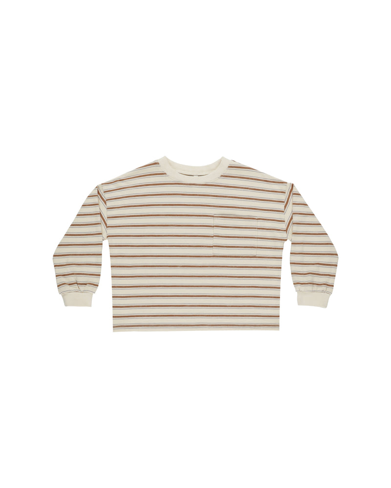 Relaxed Long Sleeve Tee - Saddle Stripe