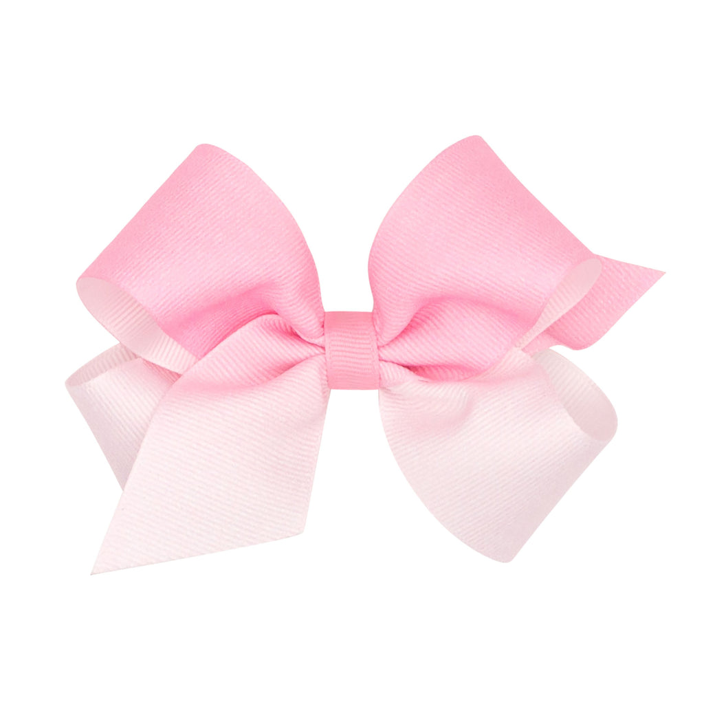 Medium Ombre Hair Bow - Pearl Pink