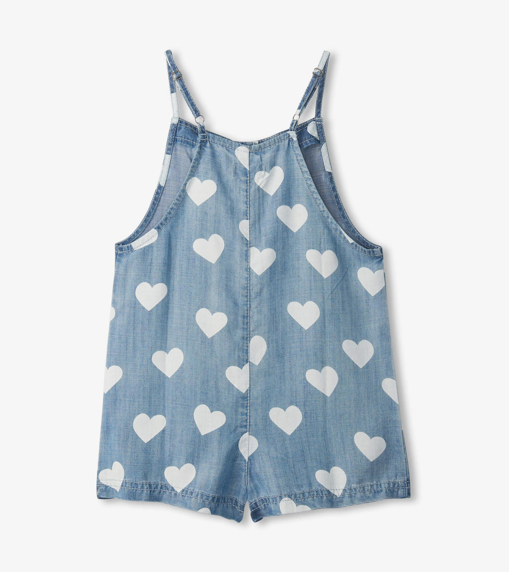 Hearts Smokey Blue Slouchy Overall