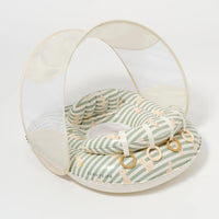 Interactive Baby Float - Duck Sage Stripe