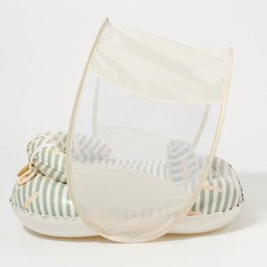 Interactive Baby Float - Duck Sage Stripe