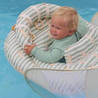 Interactive Baby Float - Duck Sage Stripe