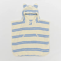 Hooded Towel - Sid the Seagull Blue Stripe