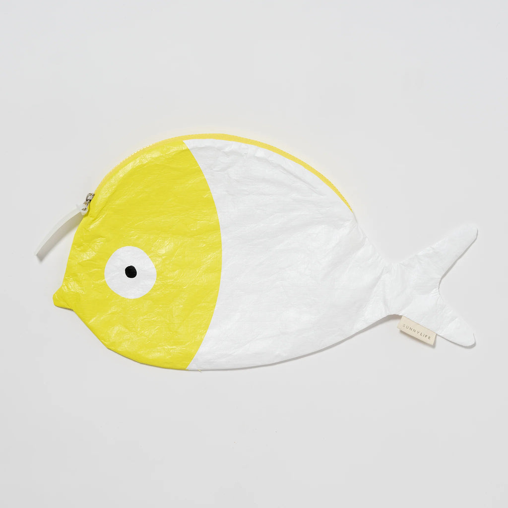 Kids Wet Bag - Finn the Fish Neon Yellow