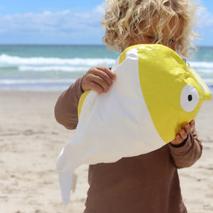 Kids Wet Bag - Finn the Fish Neon Yellow