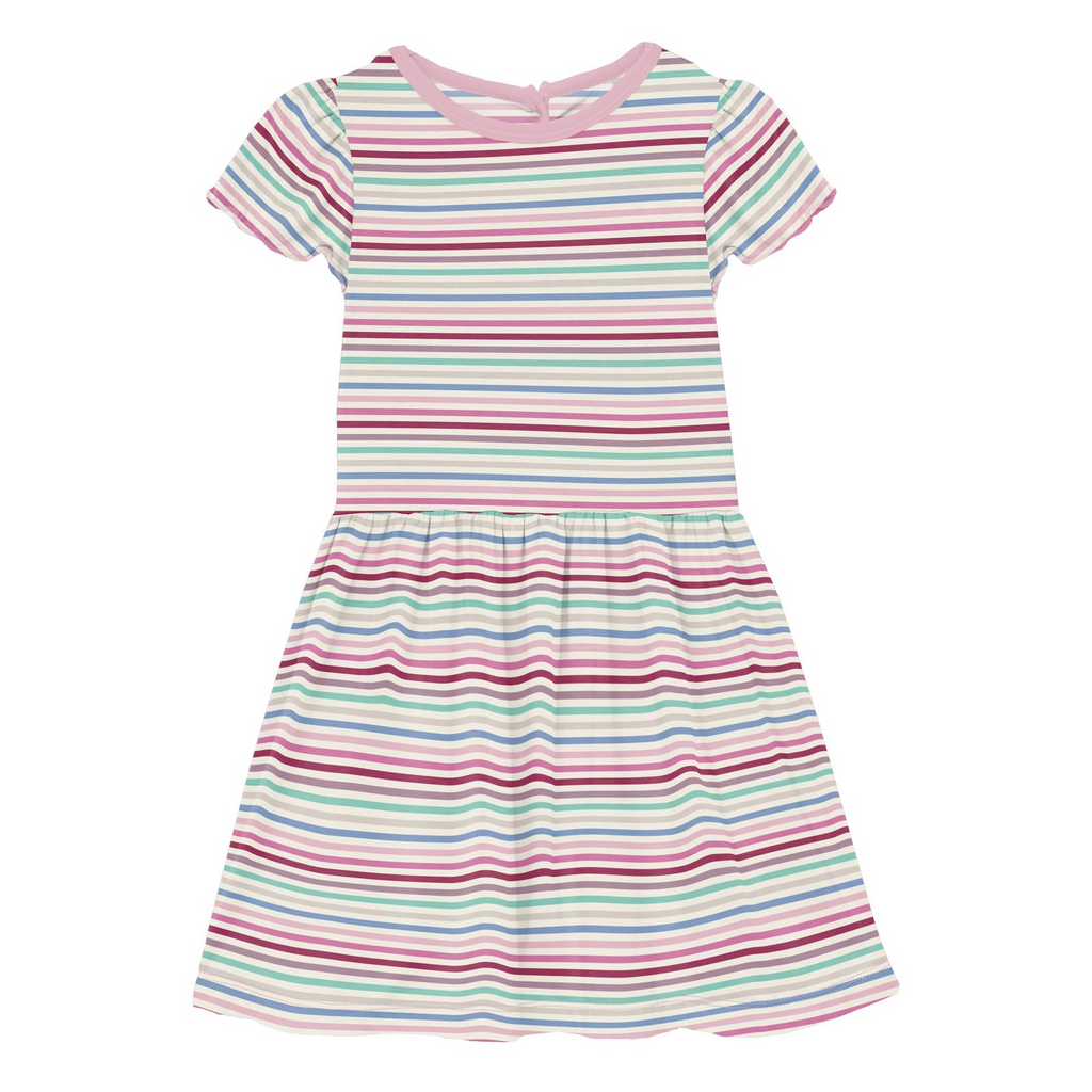 Make Believe Stripe || Flutter Sleeve Twirl Dress with Pockets