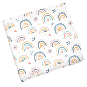 Rainbow Muslin Blanket Set