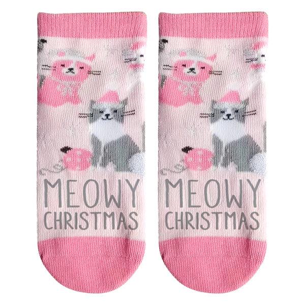 Meowy Christmas Holiday Socks