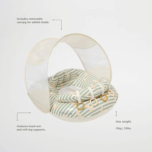 Interactive Baby Float - Duck Sage Stripe